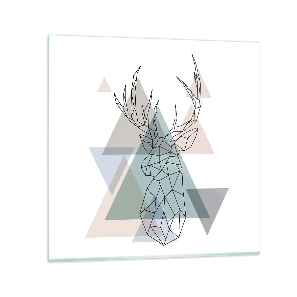 Obraz na szkle - W geometrycznym lesie - 70x70 cm