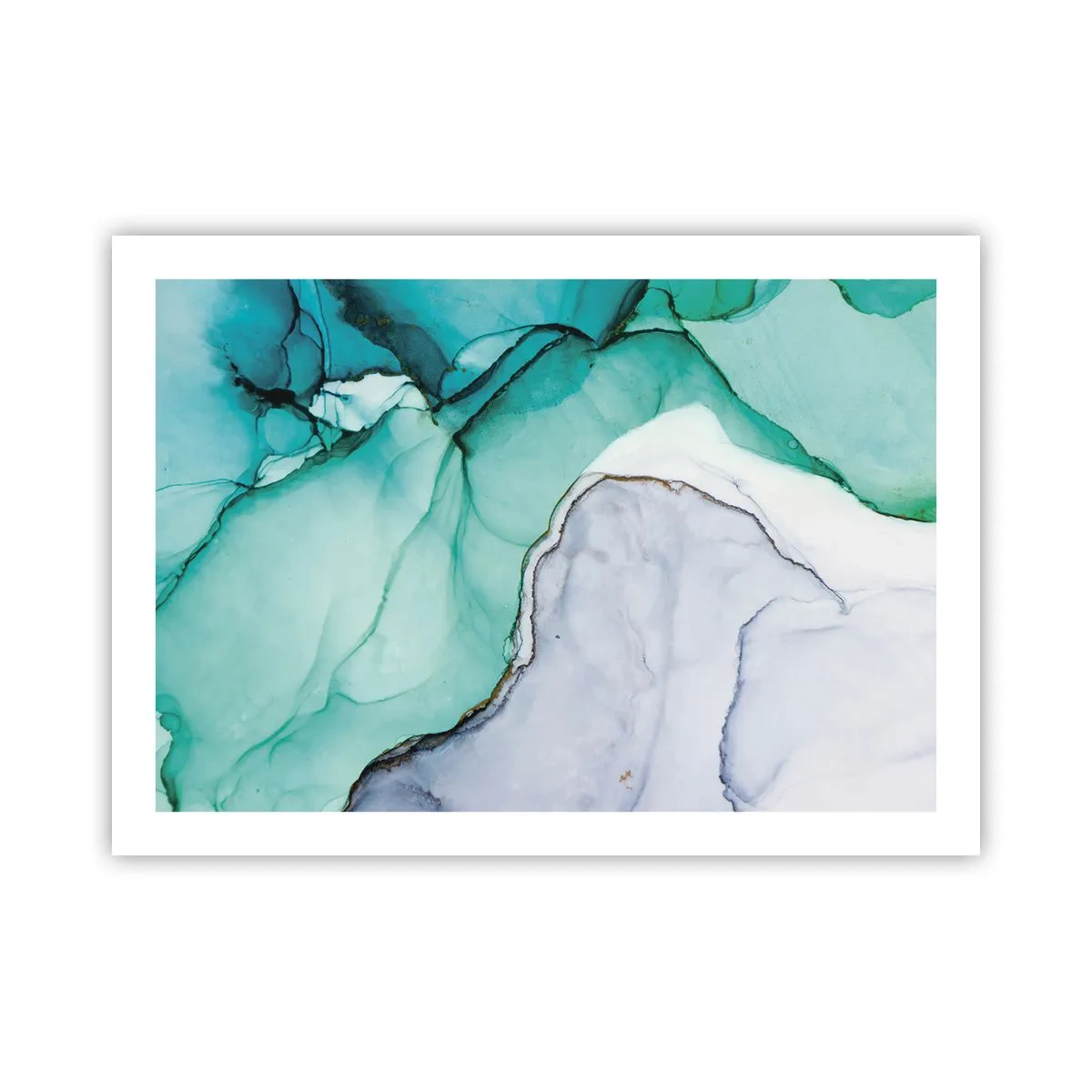 Plakat - Studium w turkusie - 70x50 cm