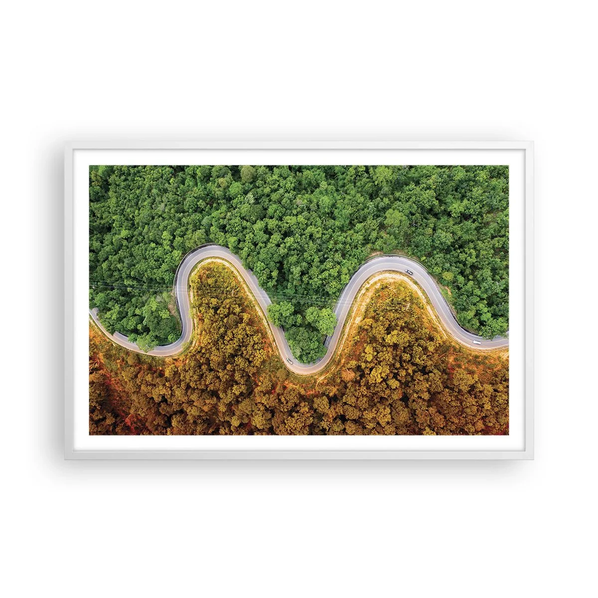 Plakat w białej ramie - Granice i przełomy - 91x61 cm