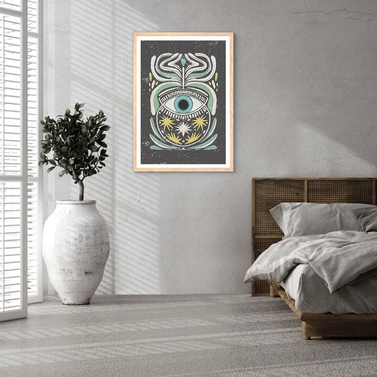 Plakat w ramie jasny dąb - Plemienne rytuały - 50x70 cm