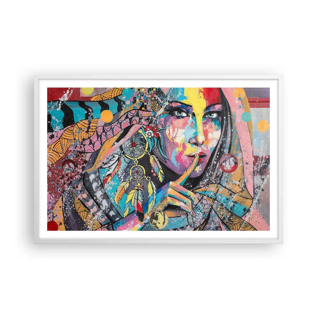 Plakat w białej ramie - Milcz, aż zrozumiesz - 91x61 cm