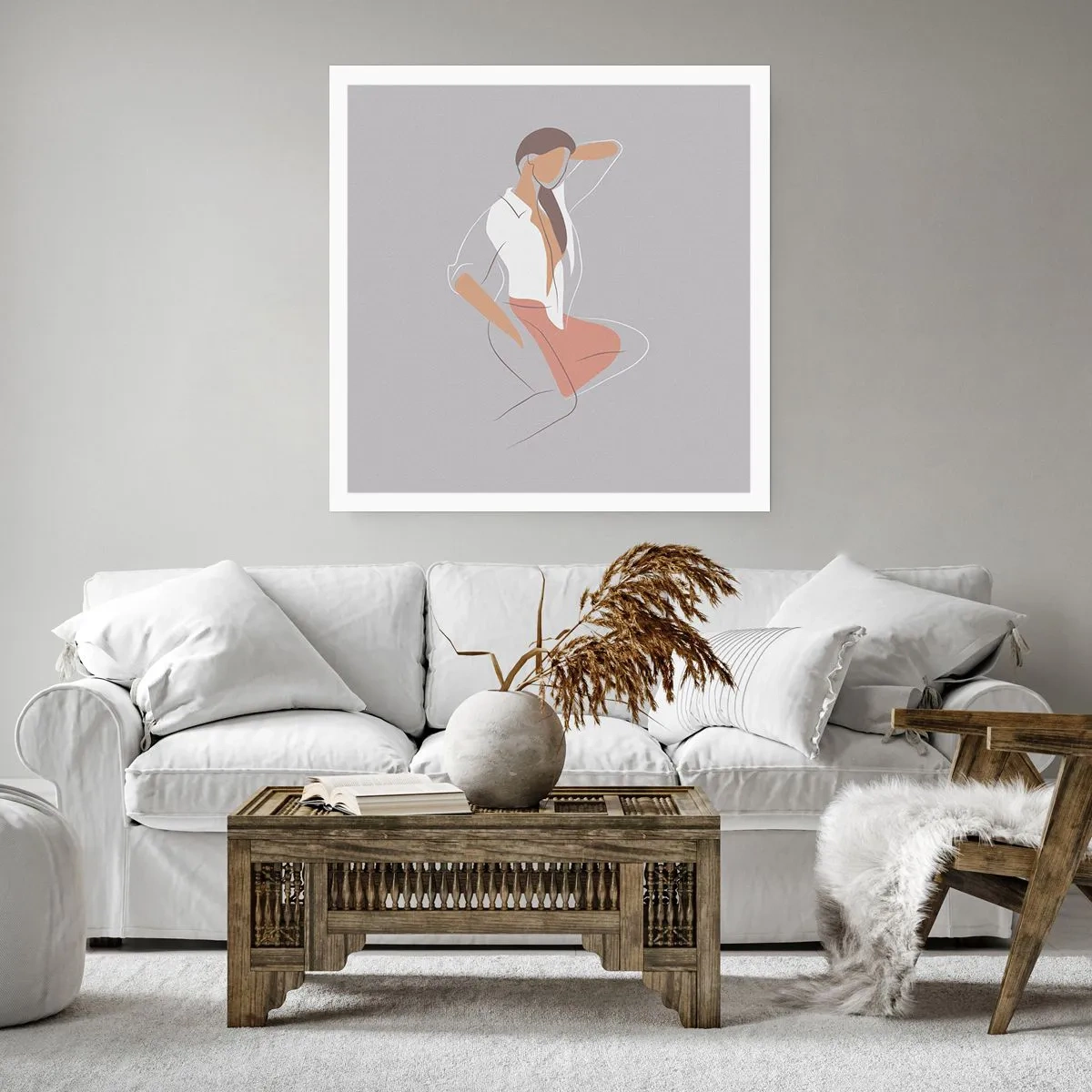 Plakat - Zarys wdzięku - 50x50 cm