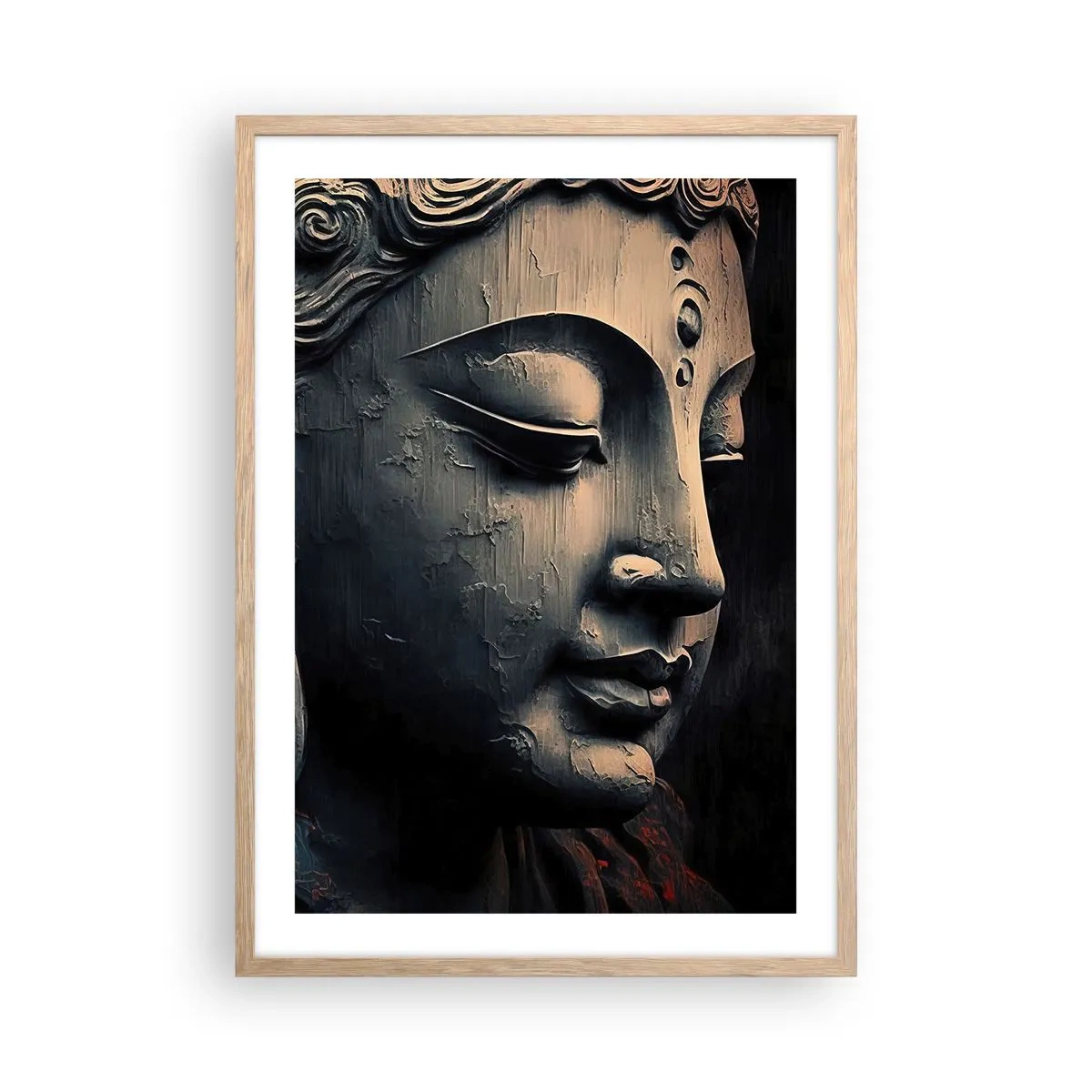 Plakat w ramie jasny dąb - W zgodzie ze światem - 50x70 cm