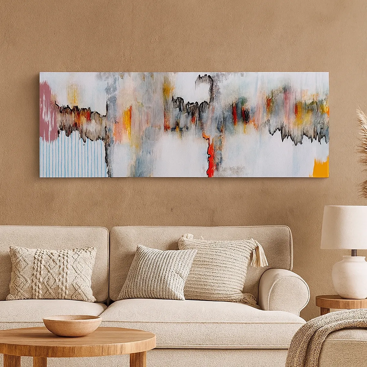 Obraz na płótnie - Patykiem na wodzie - 30x30 cm