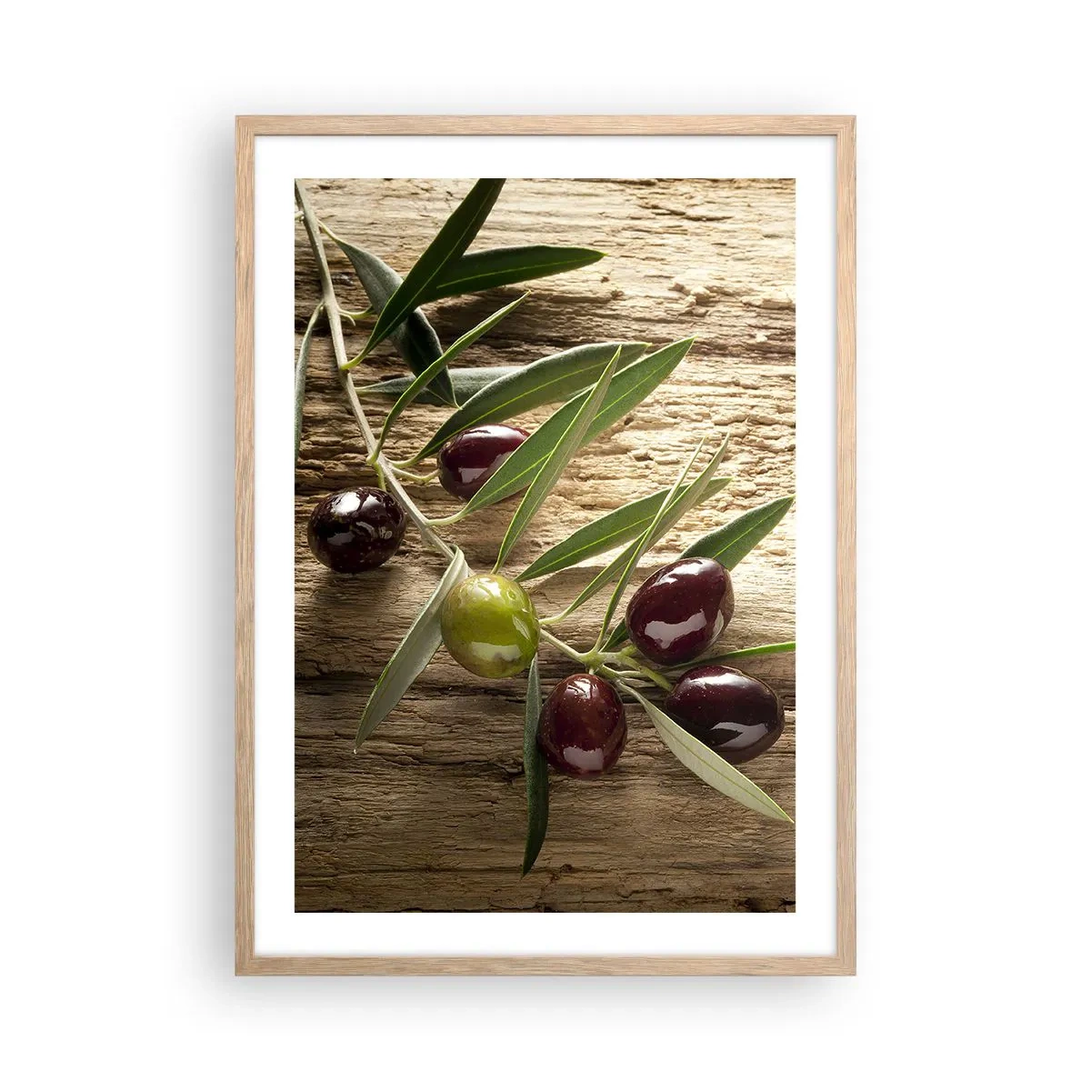 Plakat w ramie jasny dąb - Prosto od natury - 50x70 cm