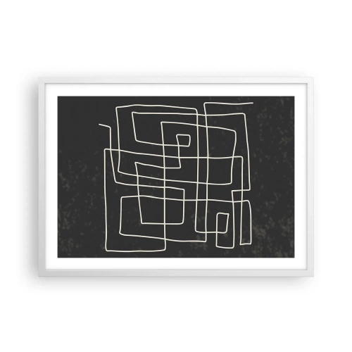 Plakat w białej ramie - Nie taki prosty - 70x50 cm