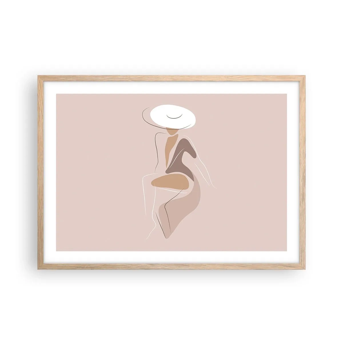 Plakat w ramie jasny dąb - Damą być - 70x50 cm