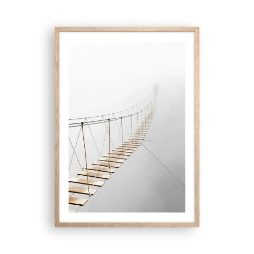 Plakat w ramie jasny dąb - Dokąd cię zaprowadzi? - 50x70 cm