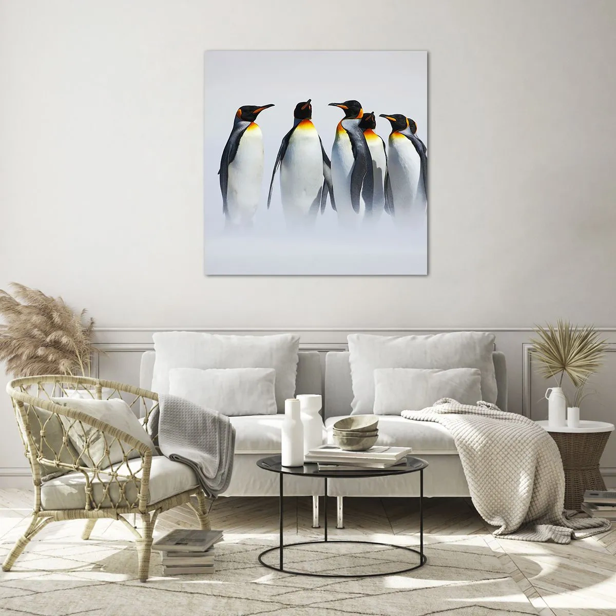 Obraz na szkle - Spotkanie w wieczorowych strojach - 40x40 cm