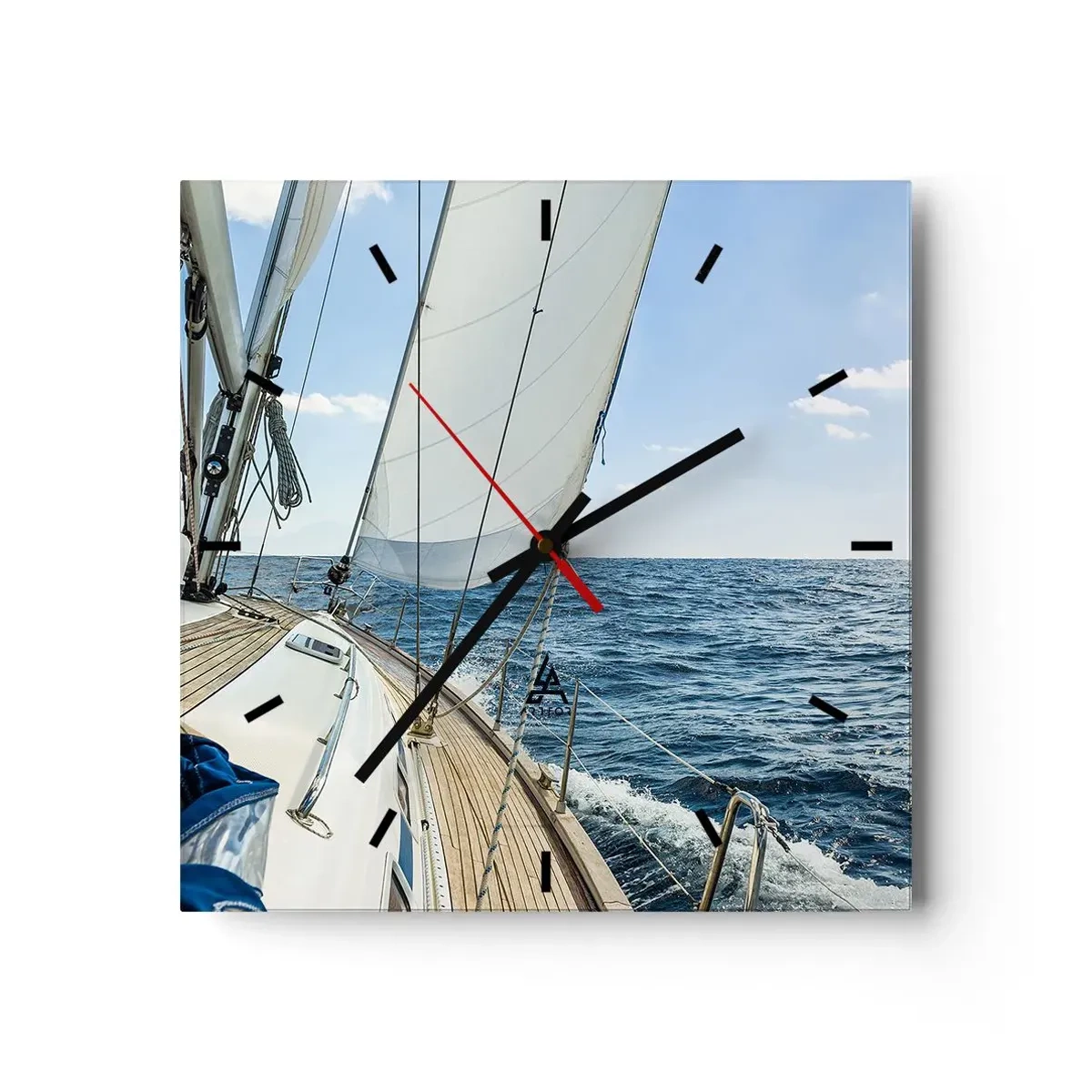 Zegar ścienny - Ahoj, przygodo - 40x40 cm