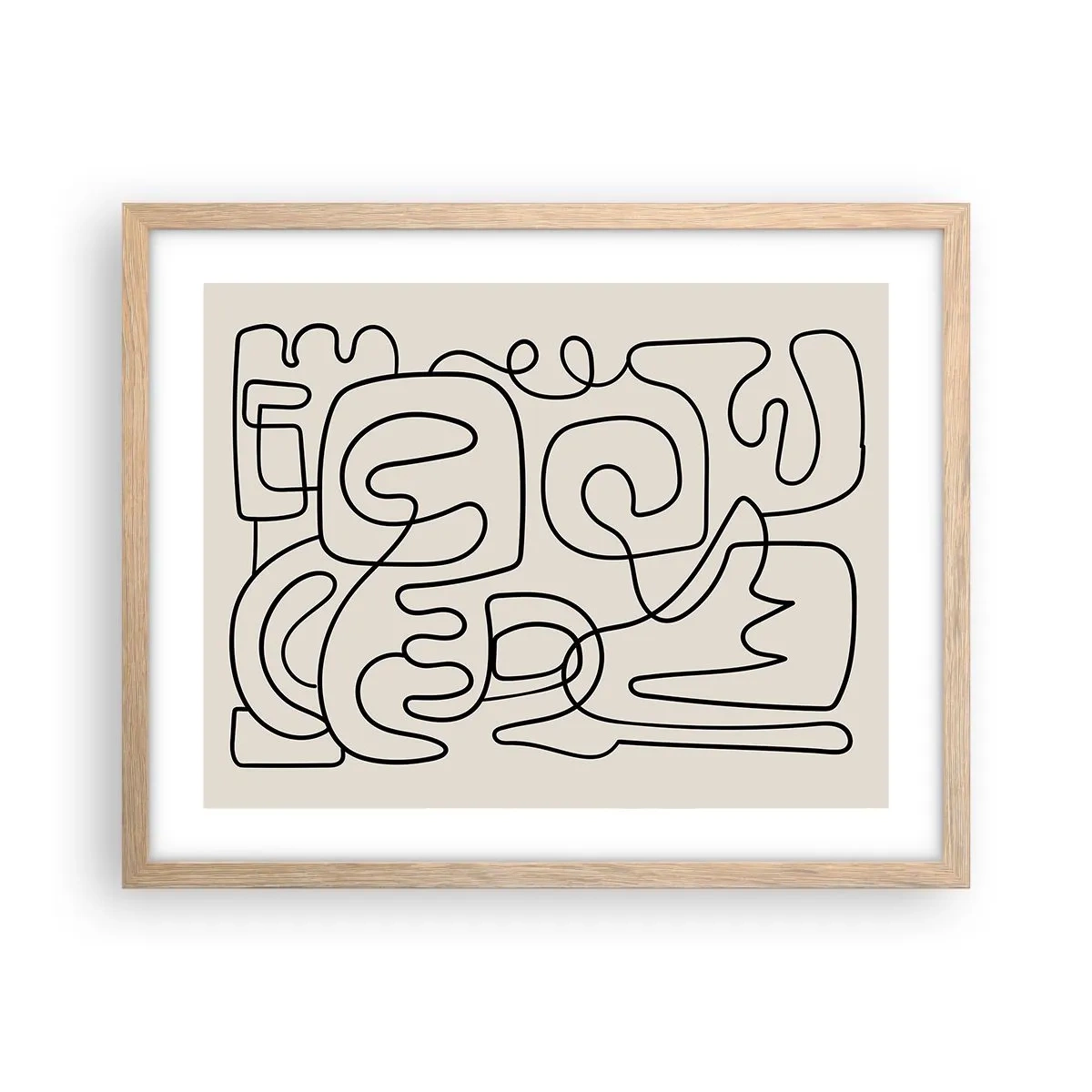 Plakat w ramie jasny dąb - Po śladzie - 50x40 cm