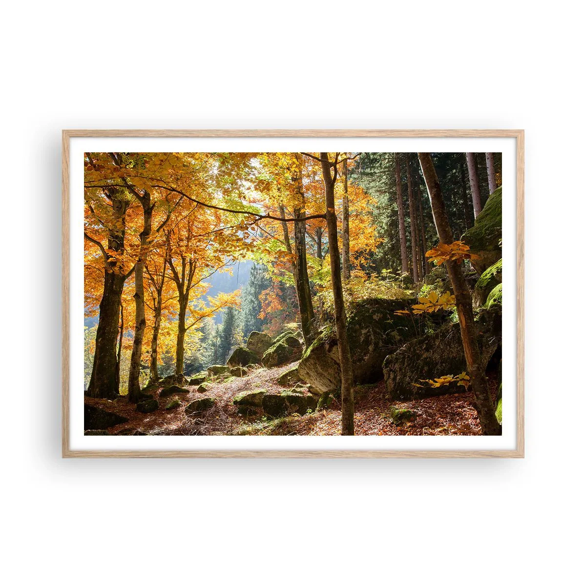 Plakat w ramie jasny dąb - Czas na odpoczynek - 100x70 cm