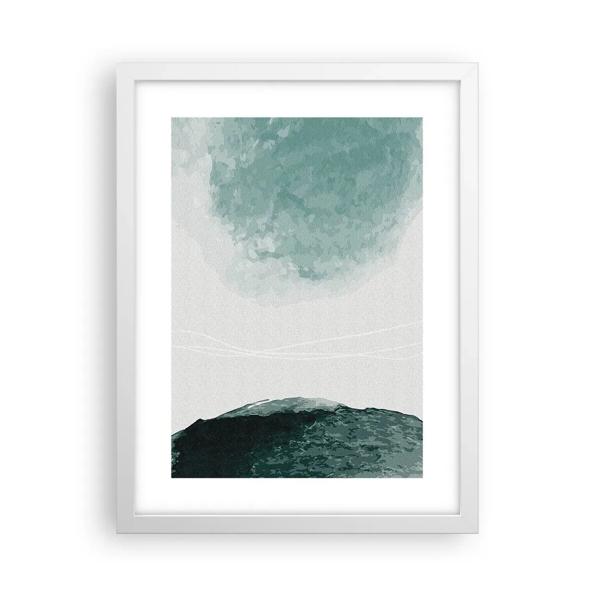 Plakat w białej ramie - Spotkanie z mgłą - 30x40 cm