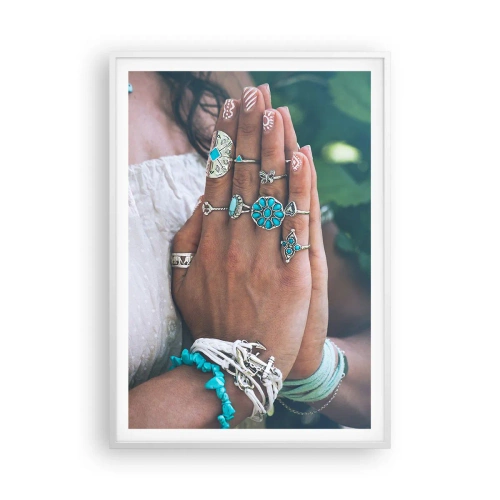 Plakat w białej ramie - Witaj w centrum bytu - 70x100 cm