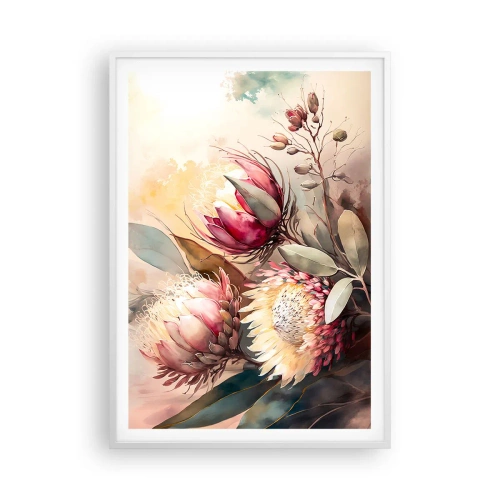 Plakat w białej ramie - Z profilu i en face - 70x100 cm