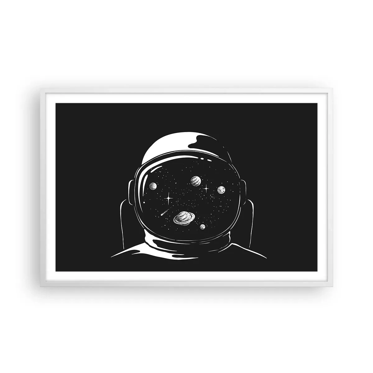 Plakat w białej ramie - Niezły widok - 91x61 cm