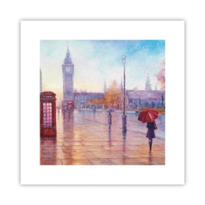 Plakat - Londyński jesienny dzień - 30x30 cm