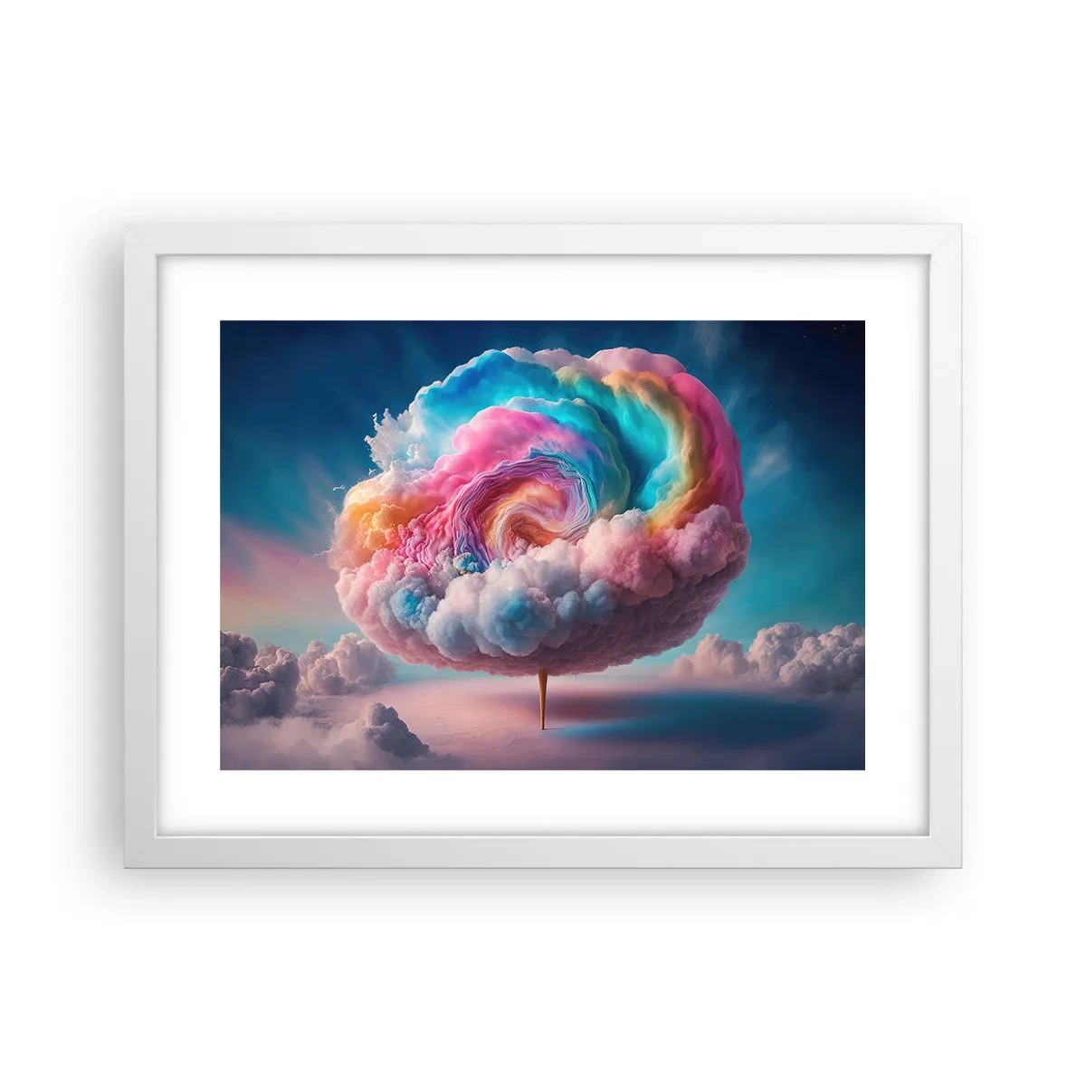 Plakat w białej ramie - Sen o wesołym miasteczku - 40x30 cm