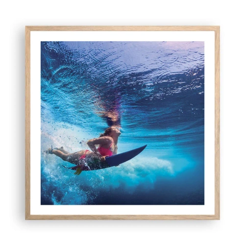 Plakat w ramie jasny dąb - Głębia radości - 60x60 cm