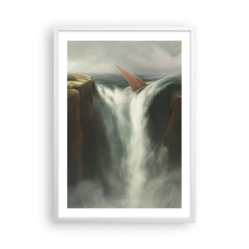 Plakat w białej ramie - Życiowa przestroga - 50x70 cm