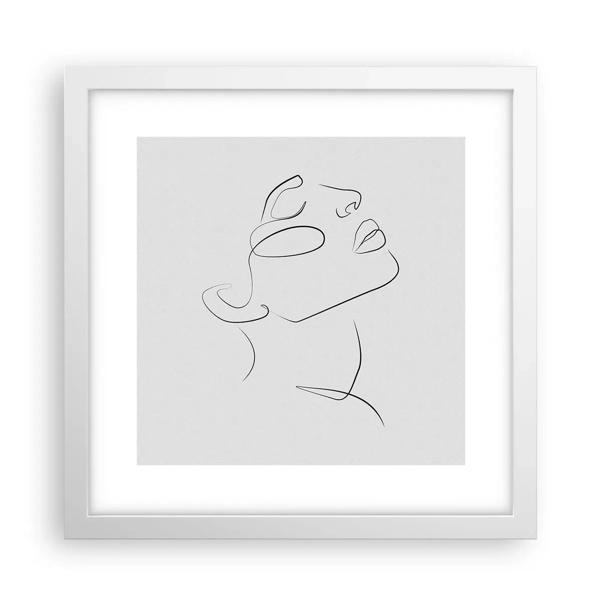 Plakat w białej ramie - Meandry marzenia - 30x30 cm