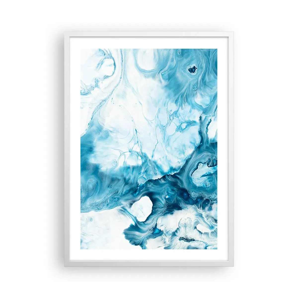 Plakat w białej ramie - Koncert błękitu - 50x70 cm