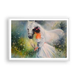 Plakat w białej ramie - Jak z pięknego snu - 100x70 cm