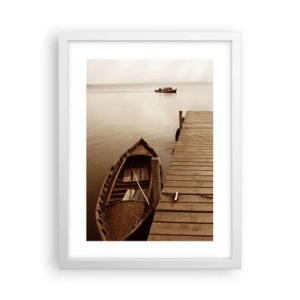 Plakat w białej ramie - Wielki spokój - 30x40 cm