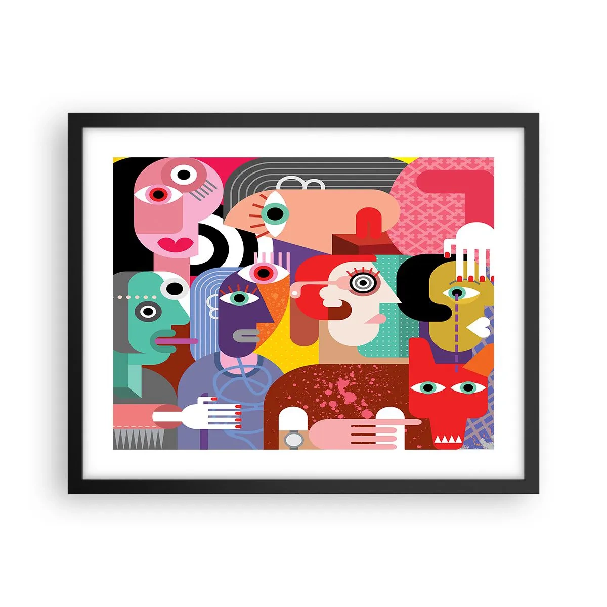 Plakat w czarnej ramie - My od pana Picassa - 50x40 cm