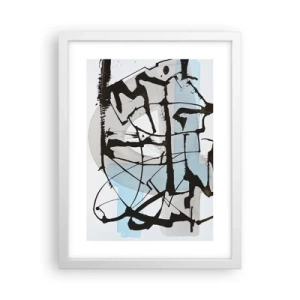 Plakat w białej ramie - Mimo wszystko błękitny - 30x40 cm
