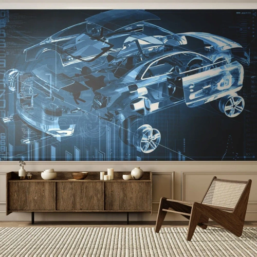 Fototapeta Samoprzylepna Deluxe Sticker - Inżynierska anatomia - Motoryzacja, Samochód, Koncepcja - 100x70 cm