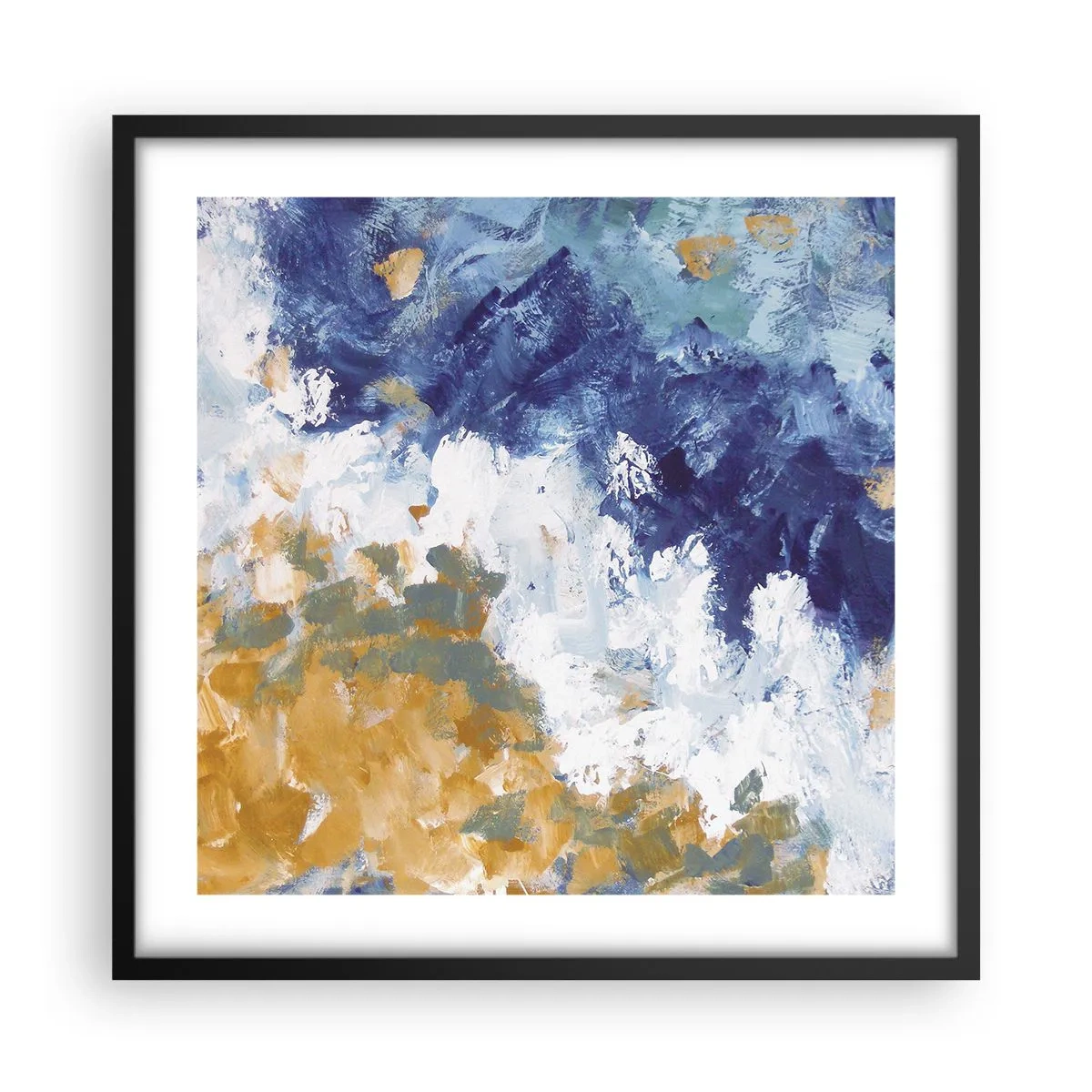 Plakat w czarnej ramie - Taniec żywiołów - 50x50 cm