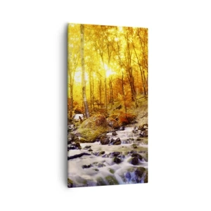 Obraz na płótnie - Kamienie oprawne w złoto i platynę - 55x100 cm
