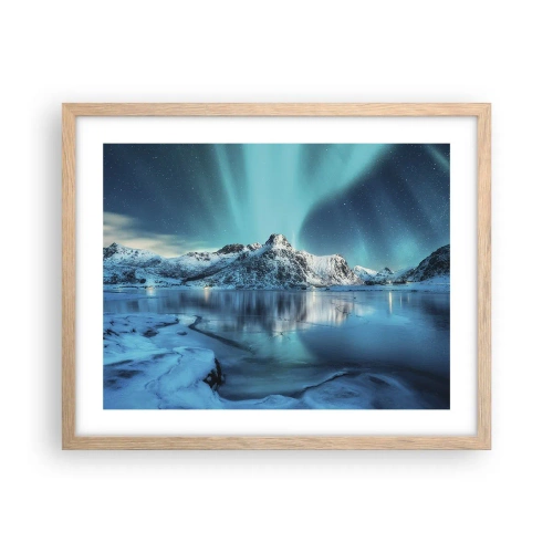 Plakat w ramie jasny dąb - Noc światła - 50x40 cm