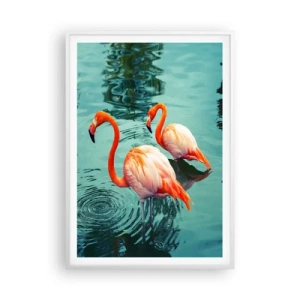 Plakat w białej ramie - Jesteśmy teraz w modzie - 70x100 cm