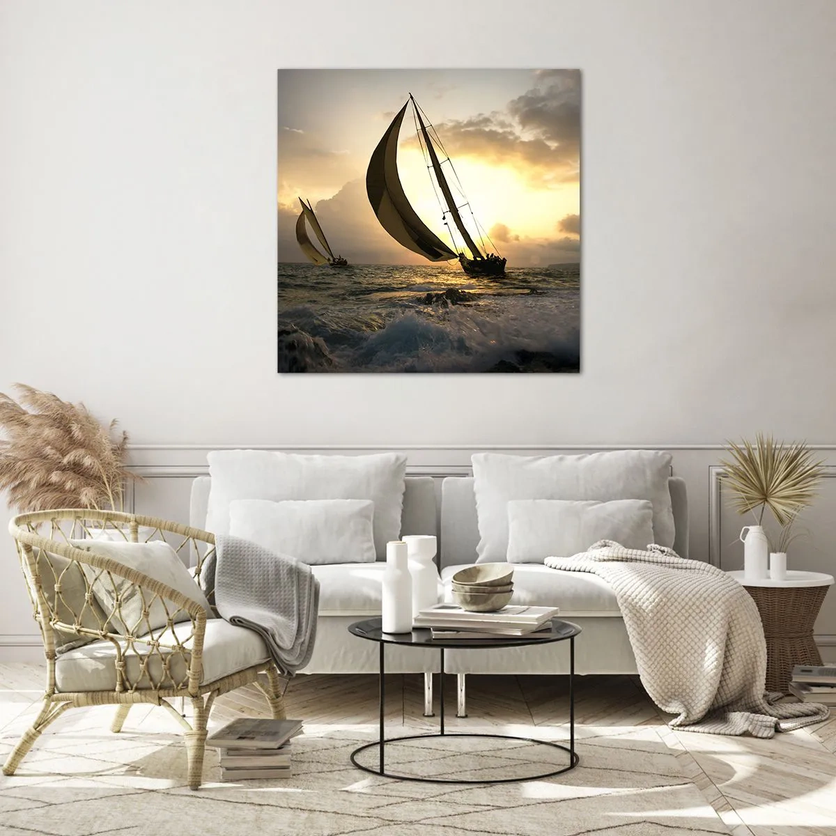 Obraz na szkle - Z wiatrem i pod wiatr - 40x40 cm