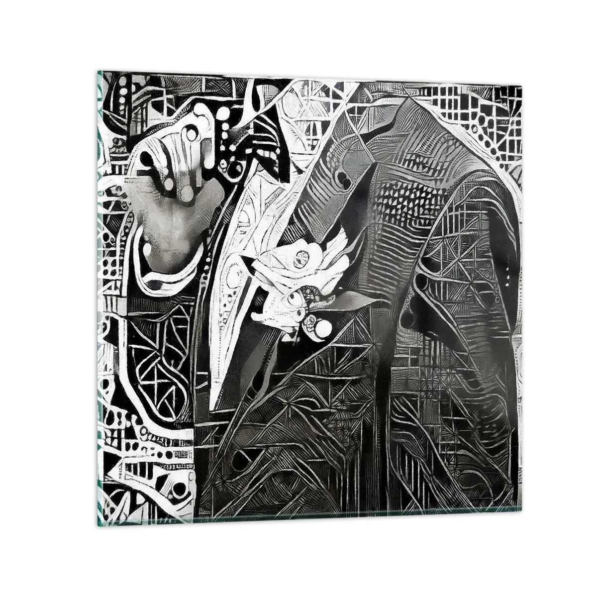Obraz na szkle - Tylko na pozór szary człowiek - 60x60 cm
