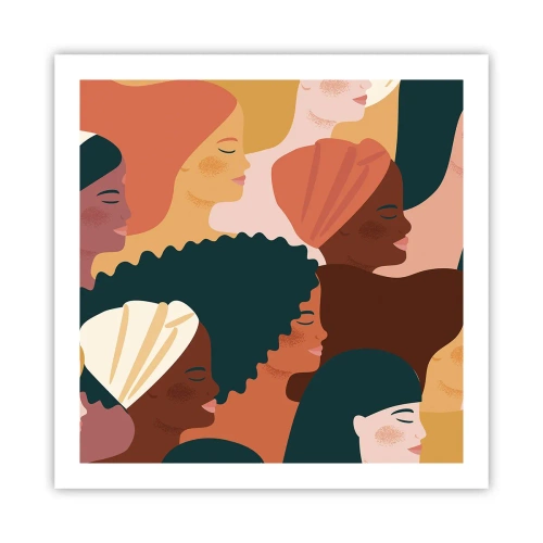 Plakat - Tylko kobiecość - 60x60 cm