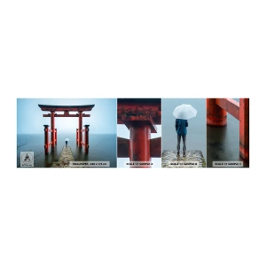 Fototapeta Próbka Samoprzylepna Deluxe Sticker - Japońska zaduma - Azja, Świątynia Hakone, Japonia - 100x30 cm