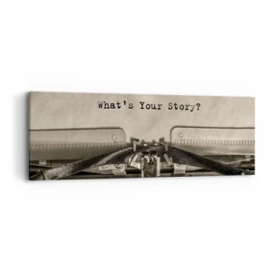 Obraz na płótnie - Opowiedz mi - 90x30 cm