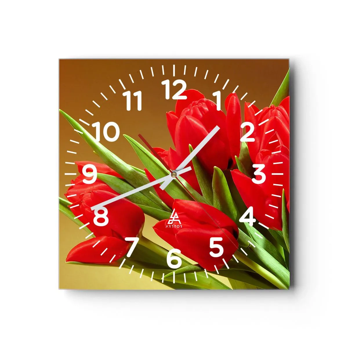 Zegar ścienny - Pęk wiosennej radości - 30x30 cm