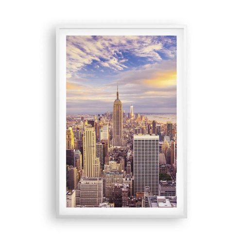 Plakat w białej ramie - Sięgnąć samych chmur - 61x91 cm