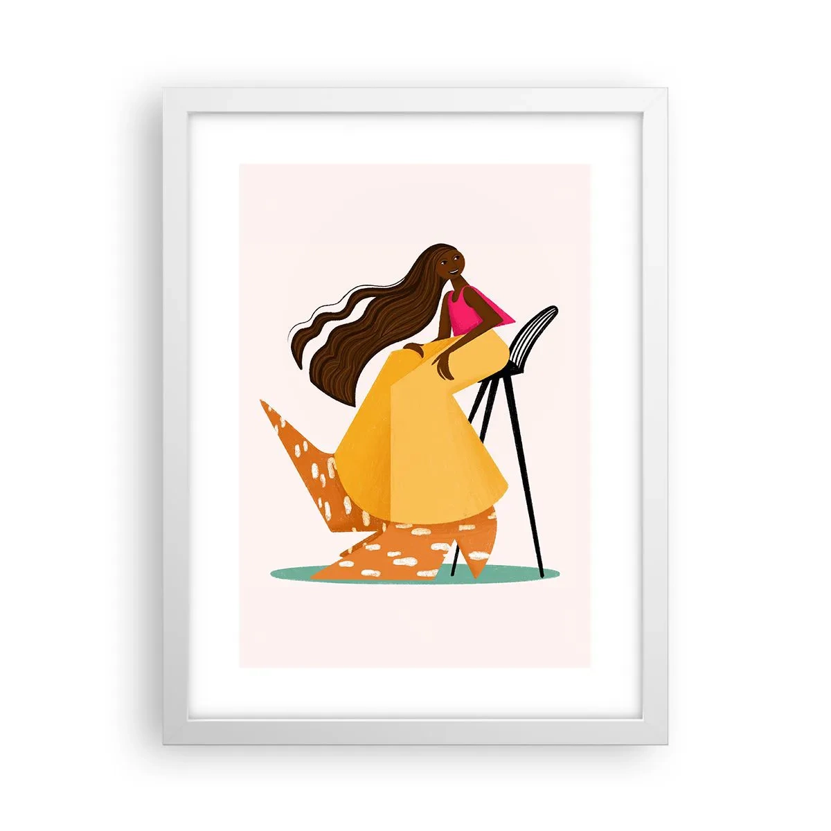 Plakat w białej ramie - Moda to też zabawa - 30x40 cm