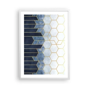 Plakat w białej ramie - Kompozycja w synkopowym rytmie - 50x70 cm