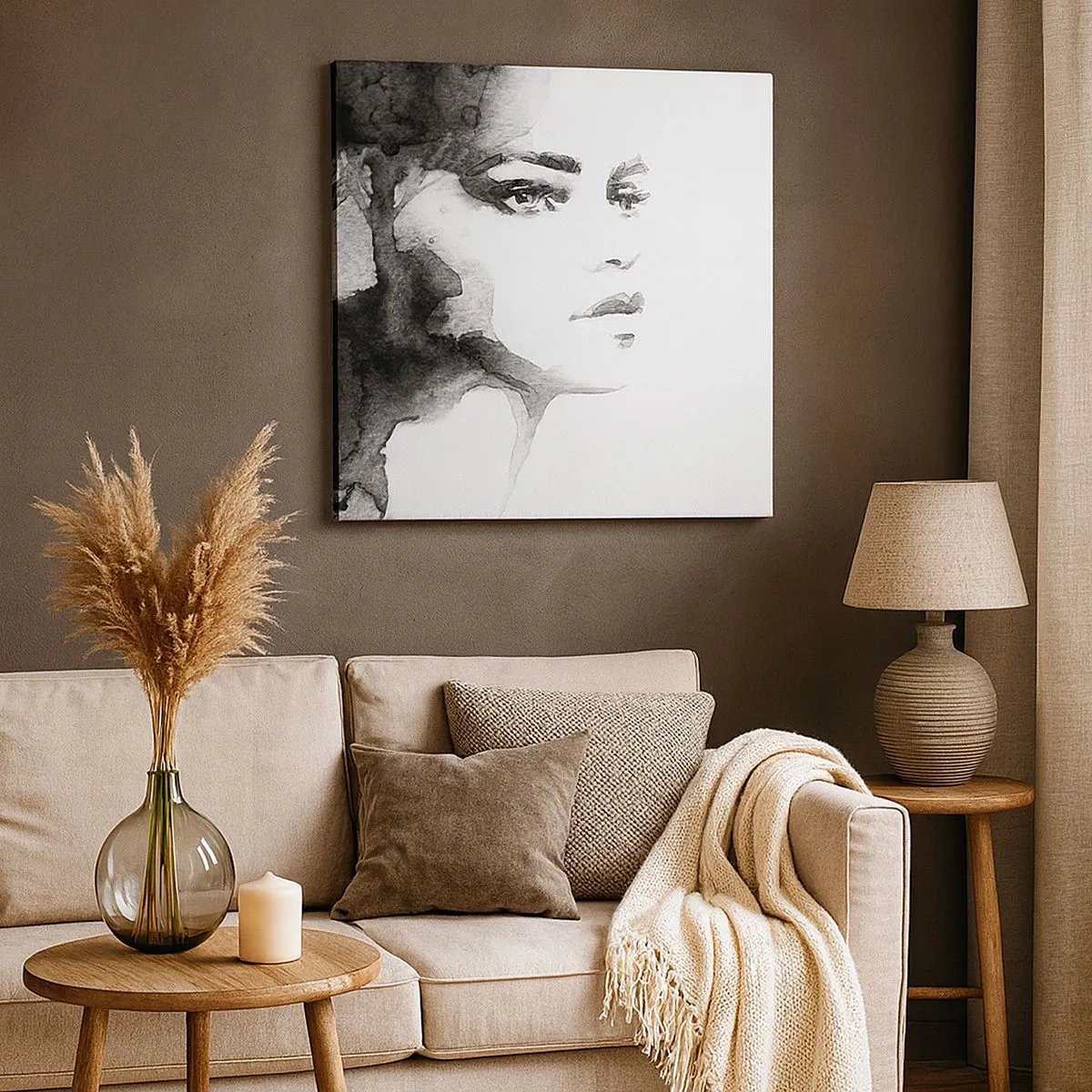 Obraz na płótnie - Stworzona z tajemnicy i mgły - 30x30 cm