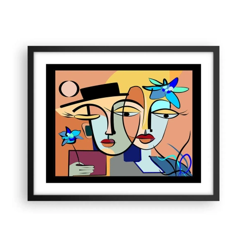 Plakat w czarnej ramie - Picassowskie randez vous - 50x40 cm