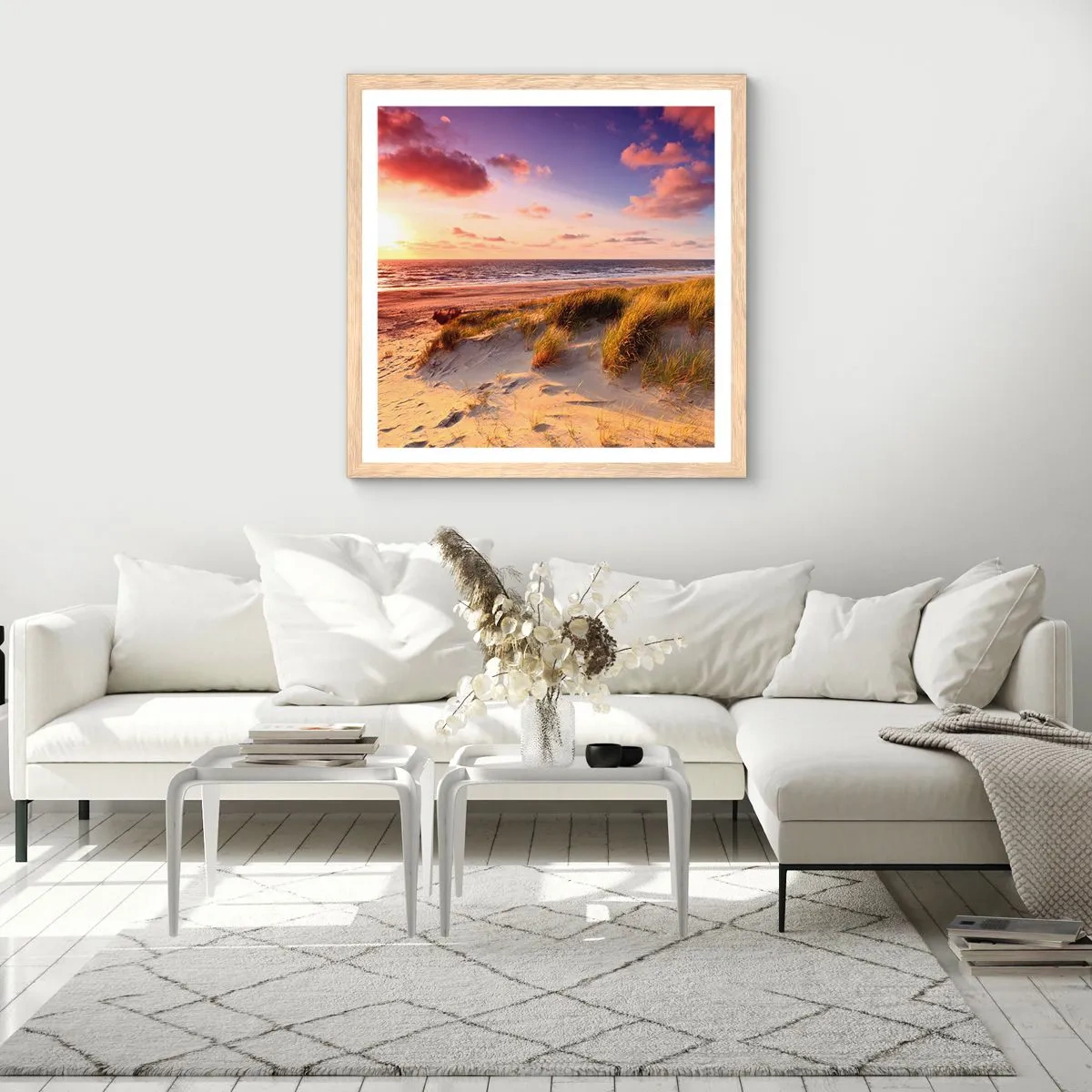 Plakat w ramie jasny dąb - Już latem pachnie powietrze - 30x30 cm