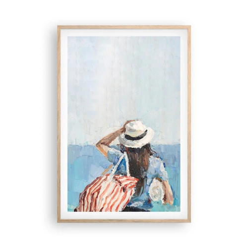 Plakat w ramie jasny dąb - Witaj na wakacjach - 61x91 cm