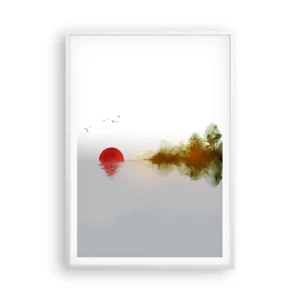 Plakat w białej ramie - Obietnica spokoju - 70x100 cm