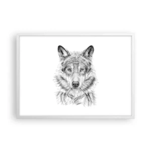 Plakat w białej ramie - Urodzony przywódca - 70x50 cm